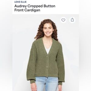 NWT Love Ellie cropped cardigan